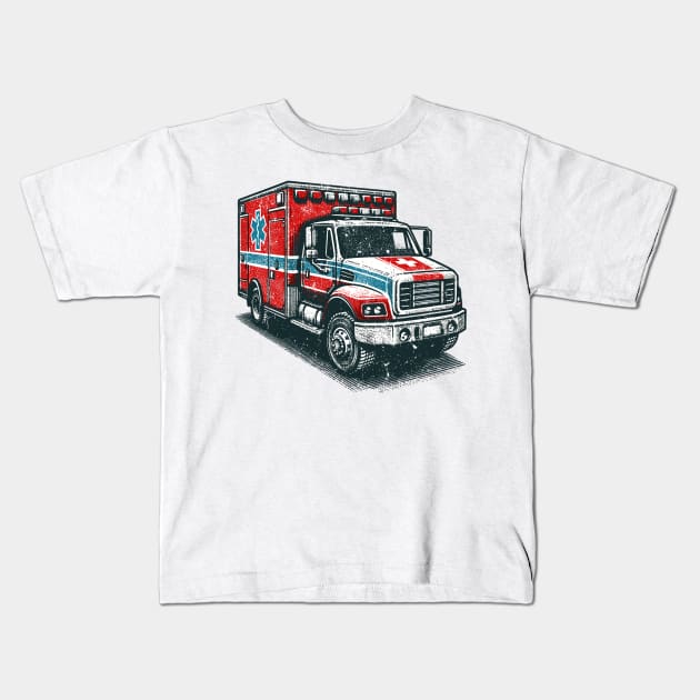 Ambulance Kids T-Shirt by Vehicles-Art